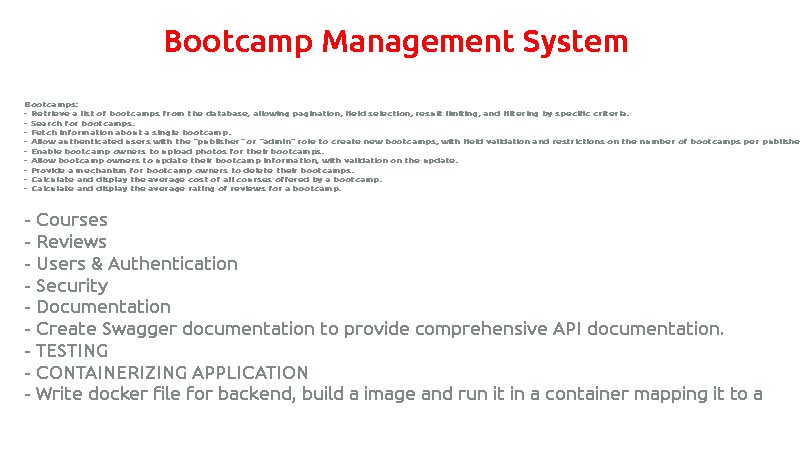 bootcamp management system